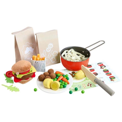 HABA Speelgoedeten - Kookset - 19 recepten - 92 Onderdelen - HABA - OneSize - Speelgoedeten