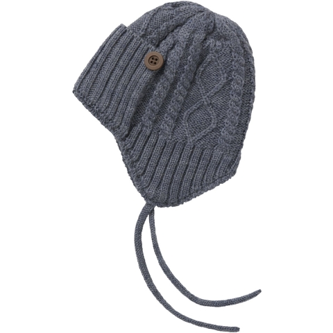 Name It Muts - Wol/Katoen - NbmWrilla - Folkstonegrijs - Name It - 40-44 cm - Mutsen