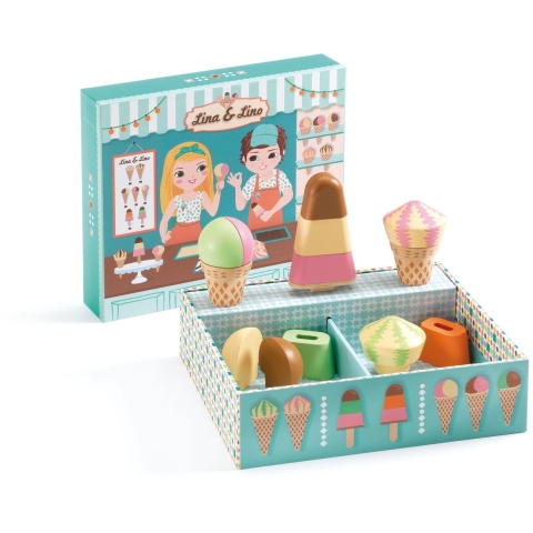 Djeco Ijswinkel - Hout Lina & Lino - Djeco - OneSize - Speelgoedeten