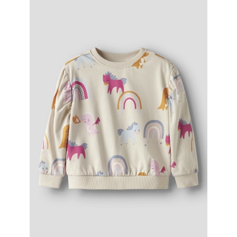 Name It Sweatshirt - NmfNula - Perkament m. Print - Name It - 2 jaar (92) - Sweatshirt