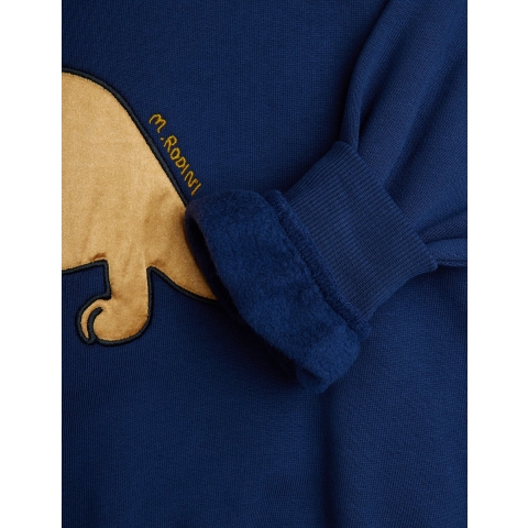 Mini Rodini Sweatshirt - Dino - Blauw - Mini Rodini - 6-7 jaar (116-122) - Sweatshirt