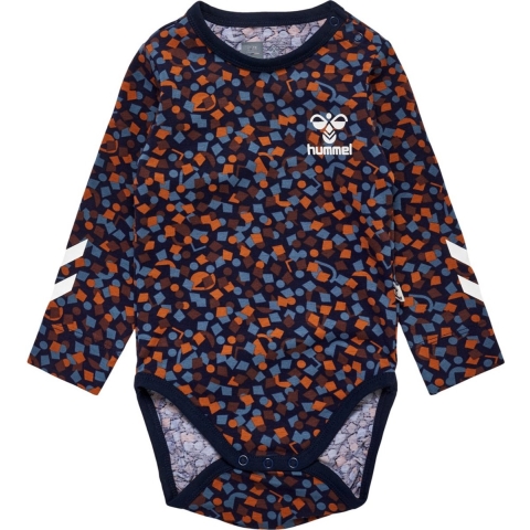 Hummel Romper l/s - HmlConfetti - Black Iris - Hummel - 2 jaar (92) - Romper L/S