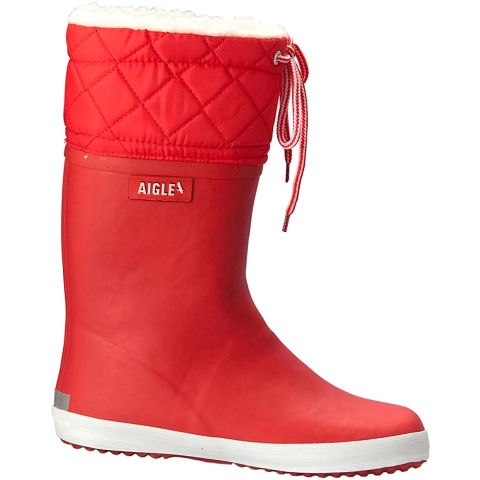 Aigle Thermolaarzen - Giboulee 2 - Rood/Wit - Aigle - 30 - Regenlaarzen