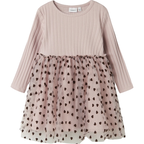 Name It Jurk - Rib - NmfNea Tulle - Gepolijst Lilac - Name It - 2 jaar (92) - Jurk