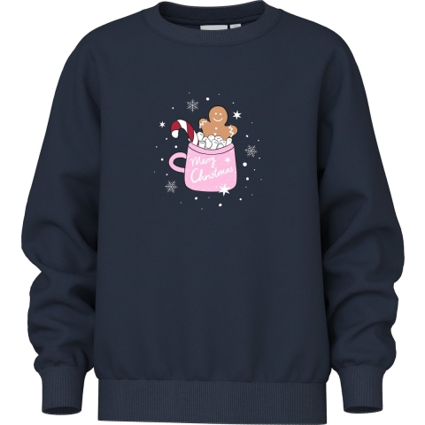 Name It Sweatshirt - NkfVismas - Navy Blazer/Cup - Name It - 7-8 jaar (122-128) - Sweatshirt
