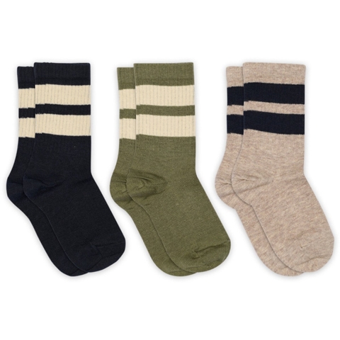 MP Sokken - Rib - 3-pack - Anker - Lichtbruin Gevlekt - MP - 33/36 - Sokken