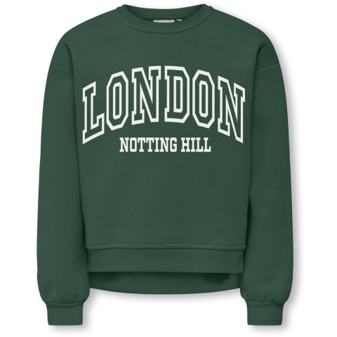 Kids Only Sweatshirt - KogVictory - Pineneedle/London/Cloud Danc - Kids Only - 7-8 jaar (122-128) - Sweatshirt
