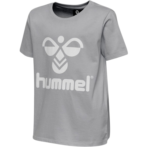 Hummel T-Shirt - hmlTres - Grijs Gevlekt - Hummel - 5 jaar (110) - T-Shirts