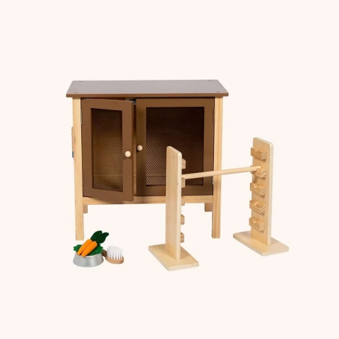 by ASTRUP Houten Speelgoed - Konijnenkooi en Spring - by ASTRUP - OneSize - Speelgoed