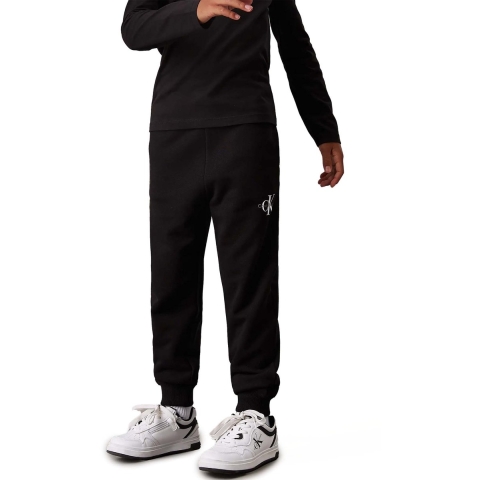 Calvin Klein Joggingbroek - Monogram Logo - Ck Black - Calvin Klein - 12 jaar (152) - Joggingbroek