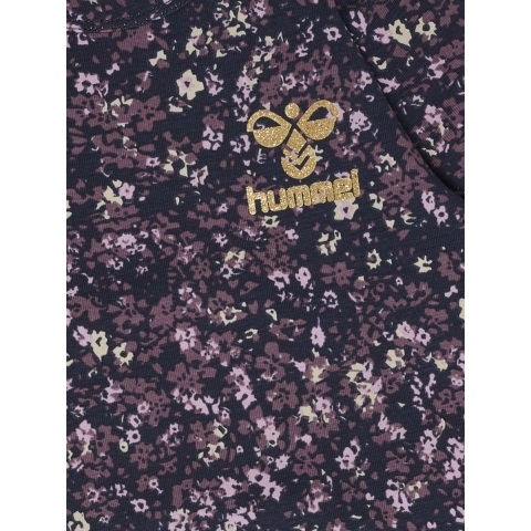 Hummel Romper l/s - hmlFloa - Ombre Blue/Paars m. Bloemen - Hummel - 3 jaar (98) - Romper L/S