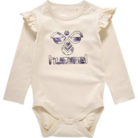 Hummel Romper L/æ - hmlGitha - Witkapgrijs - Hummel - 68 - Romper L/S