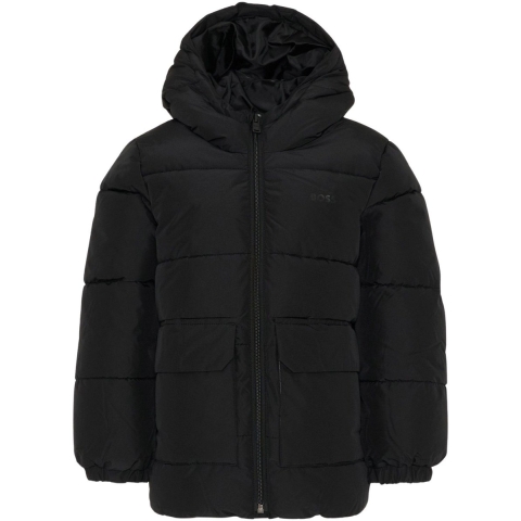 BOSS Gevoerde Jas - Zwart - BOSS - 8 jaar (128) - Donsjassen