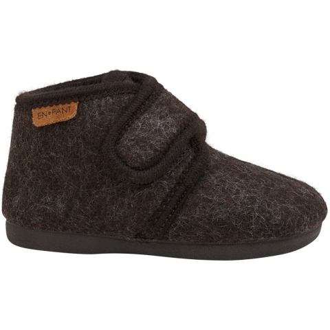 En Fant Pantoffels - Wol - Chocolate Melange - En Fant - 25 - Pantoffels