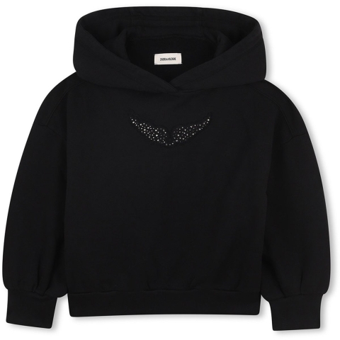 Zadig & Voltaire Hoodie - Zwart m. Klinknagels - Zadig & Voltaire - 10 jaar (140) - Hoodie