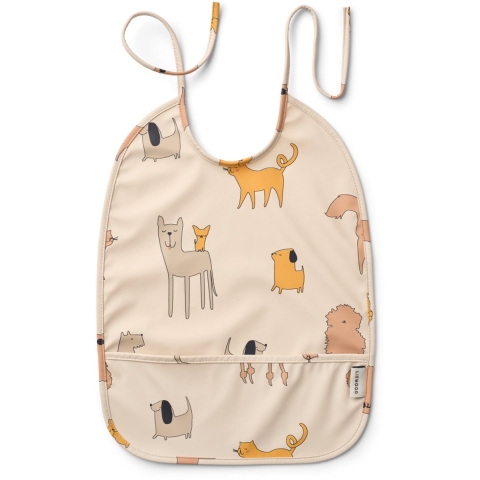 Liewood Slabbetjes - Lai - Katten Eend Honden/Sandy - Liewood - OneSize - Slabbetjes