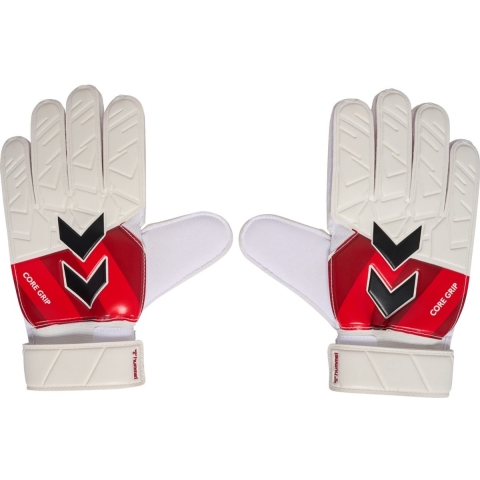 Hummel Keeperhandschoenen - hmlGK Core Grip - Wit m. Rood - Hummel Teamsport - 6 - Wanten