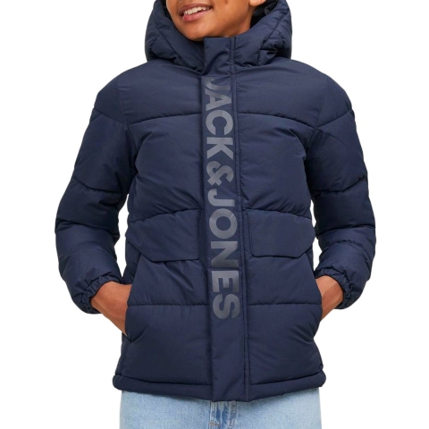 Jack & Jones Gevoerde Jas - JCOSpeed - Navy Blazer/Tone In Tone - Jack & Jones - 12 jaar (152) - Donsjassen