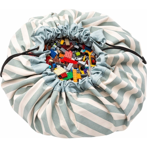 Play&Go Speelmat - Ø: 140 Cm - Strepen Green - Play&Go - OneSize - Speelmat