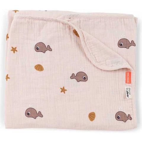 Done by Deer Wikkeldoek - 100x100 cm - Wally - Powder - Done by Deer - OneSize - Wikkeldoek