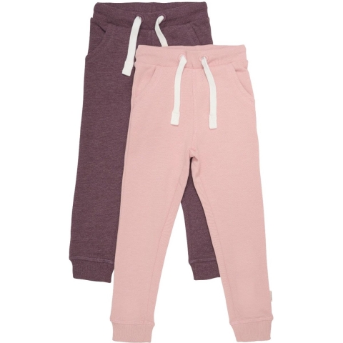 Minymo Joggingbroek - Basic 37 - 2-pack - Misty Rose - Minymo - 3 jaar (98) - Joggingbroek