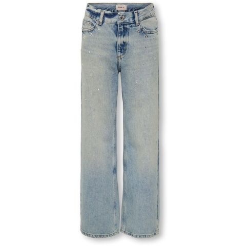 Kids Only Jeans - KogElla - Breed - Medium+ Blue Denim/Strass - Kids Only - 9 jaar (134) - Jeans