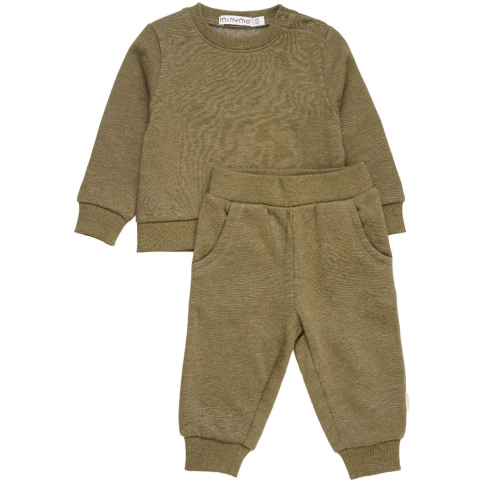 Minymo Sweatset - Dark Olive - Minymo - 56 - Joggingpakken