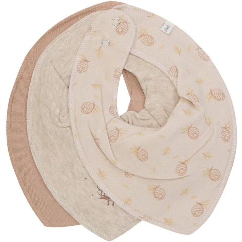 Pippi Slabbetjes - Puntig - 3-pack - Regenachtige dag - Pippi Baby - OneSize - Slabbetje