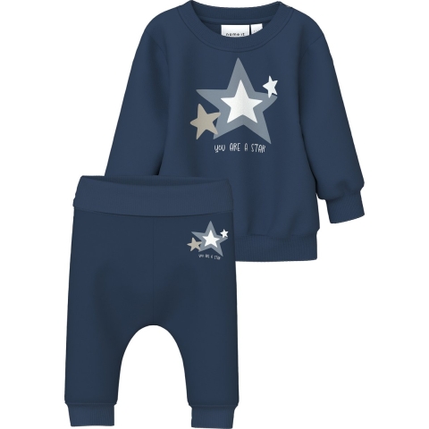 Name It Sweatset - NbmVonne - Insignia Blue/Stars - Name It - 74 - Joggingpakken