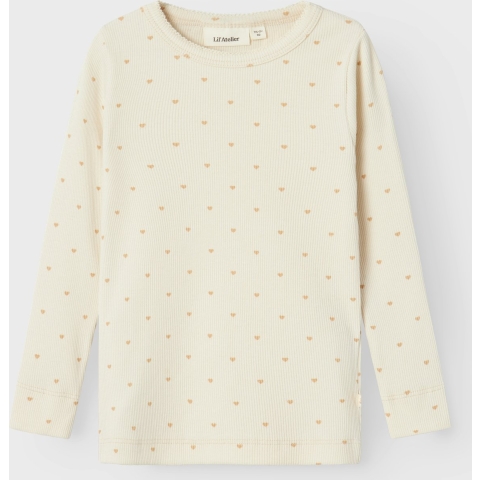 Lil´Atelier Blouse - Rib - NmfGago - Noos - TurtleDove Heart - Lil Atelier - 2 jaar (92) - Shirts