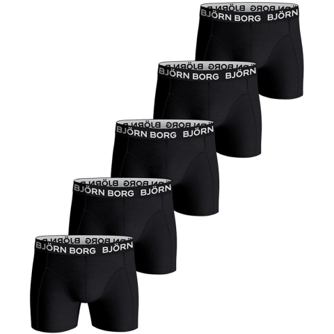 Björn Borg Boxershorts - 5-pack - Zwart - Björn Borg - 7-8 jaar (122-128) - Boxershorts