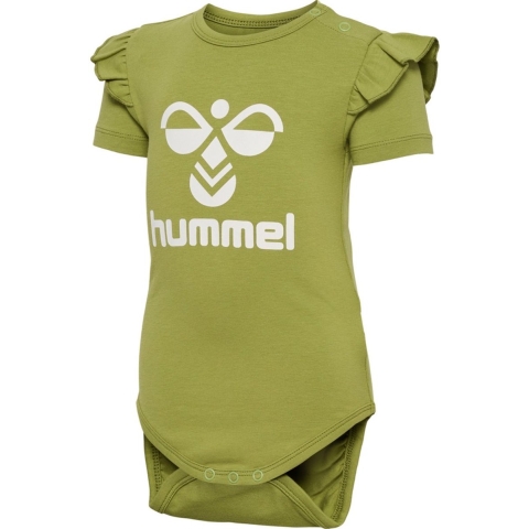 Hummel Romper s/s - hmlDream - Green Olive - Hummel - 1 jaar (80) - Romper S/S