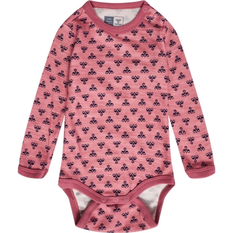 Hummel Romper l/s - Wol - hmlBambo - Decoratie Rose - Hummel - 56 - Romper L/S