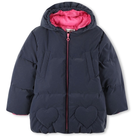 Billieblush Gevoerde Jas - Navy/Roze - Billieblush - 4 jaar (104) - Donsjassen
