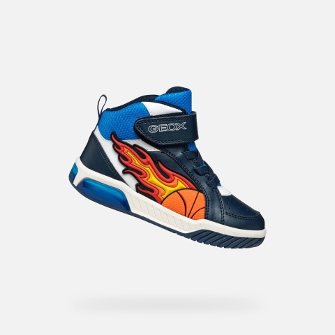 Geox Laarzen m. Licht - J Inek B C - Navy/Lt Blue - Geox - 34 - Lichtgevende Schoenen