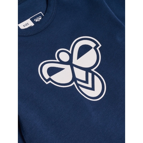 Hummel Romper l/s - hmlMini - Dress Blues m. Logo - Hummel - 62 - Romper L/S