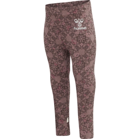 Hummel Leggings - hmlFia - Deep Taupe m. Zilvermica - Hummel - 56 - Leggings