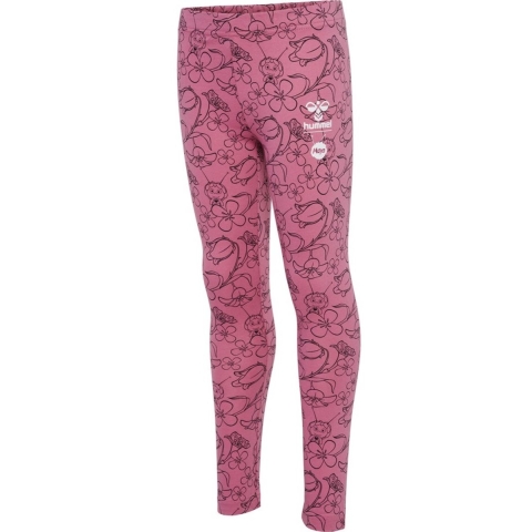 Hummel Leggings - hmlMaya Flower AOP - Heather Rose - Hummel - 7 jaar (122) - Leggings
