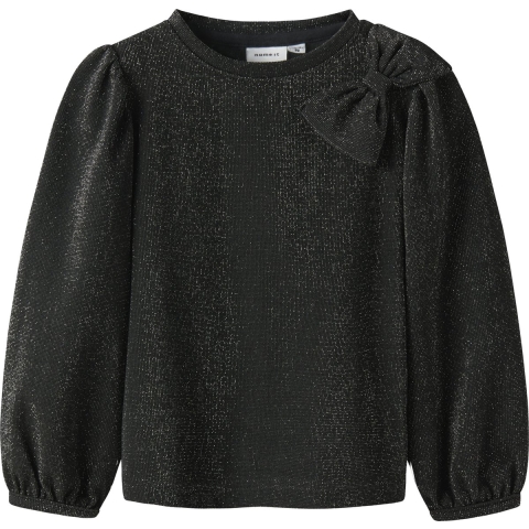 Name It Blouse - NmfRoisin - Zwart m. Glitter - Name It - 5 jaar (110) - Shirts