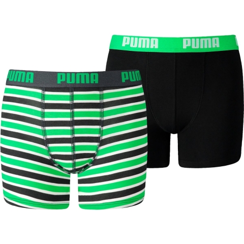 Puma Boxershorts - Everyday - 2-pack - Groen/Zwart - Puma - 134/140 - Boxershorts