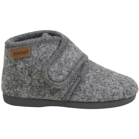 En Fant Pantoffels - Wol - Dark Grey Melange - En Fant - 29 - Pantoffels
