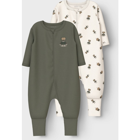 Name It Pyjamapak - Noos - NbmNightsuit - 2-pack - Jet Stroom - Name It - 62 - Pyjamapak