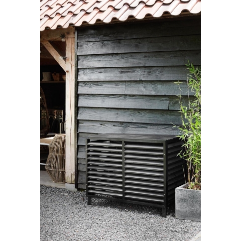 Evolar Achterplaat  voor Airco Omkasting Zwart Wood Large