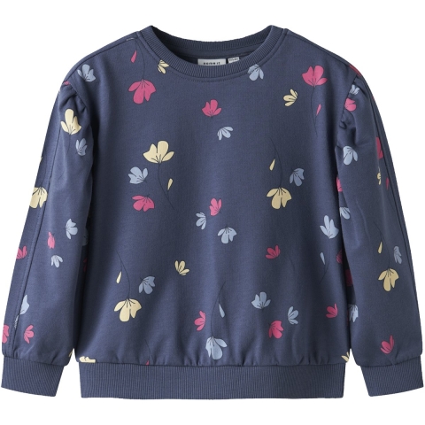 Name It Sweatshirt - NmfNula - Blue Indigo m. Print - Name It - 4 jaar (104) - Sweatshirt
