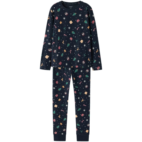 Name It Pyjama set - NknVismas - Navy Blazer/Kerstmis AOP Navy - Name It - 12 jaar (152) - Pyjama - Tweedelig