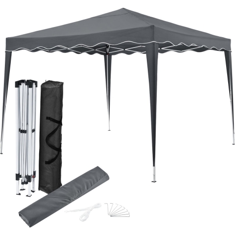 Vivara Inklapbare Partytent - 3 x 3m - UV-bescherming 50+ - Grijs