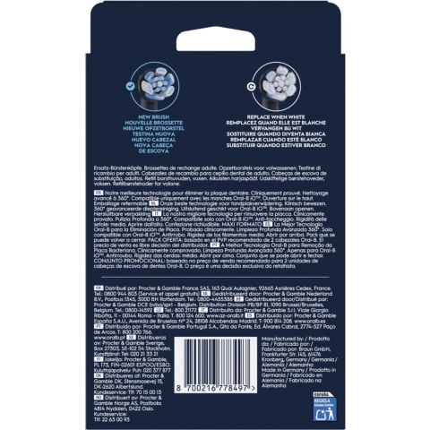 6x Oral-B Opzetborstels iO Ultimate Clean Zwart 8 stuks