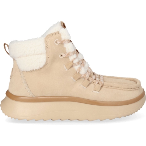 HEYDUDE Boots Dames Wendy Peak Apres Suede CozStit Cognac  Suède