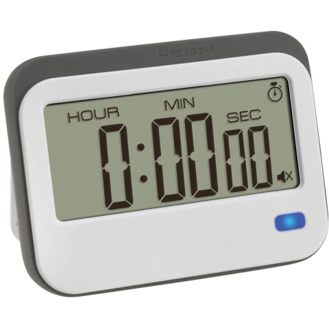 TFA Dostmann Digitaler Timer mit Stoppuhr und Wecker Timer Wit, Grijs Digitaal