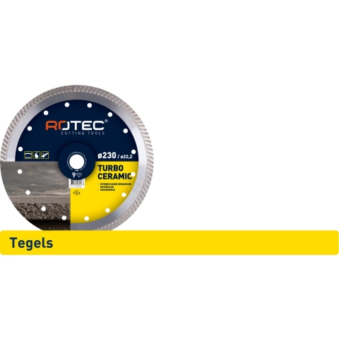 Rotec 704.2303TS TURBO CERAMIC&apos;, ø230x22,2mm - 704.2303TS